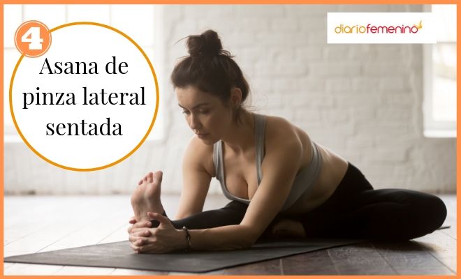 Postura de pinza lateral sentada para la ansiedad